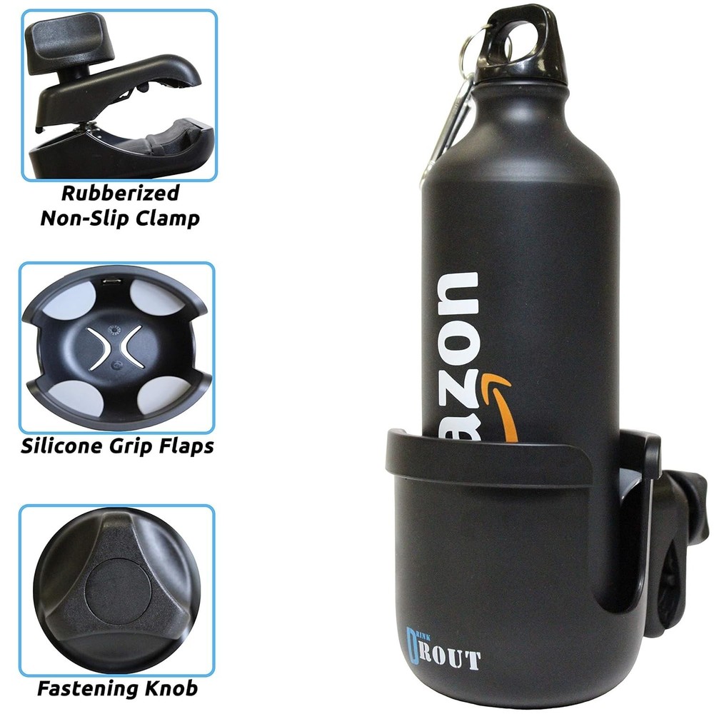 Adjustable Drink Holder for Strollers, Bikes, and Wheelchairs - Large Capacity