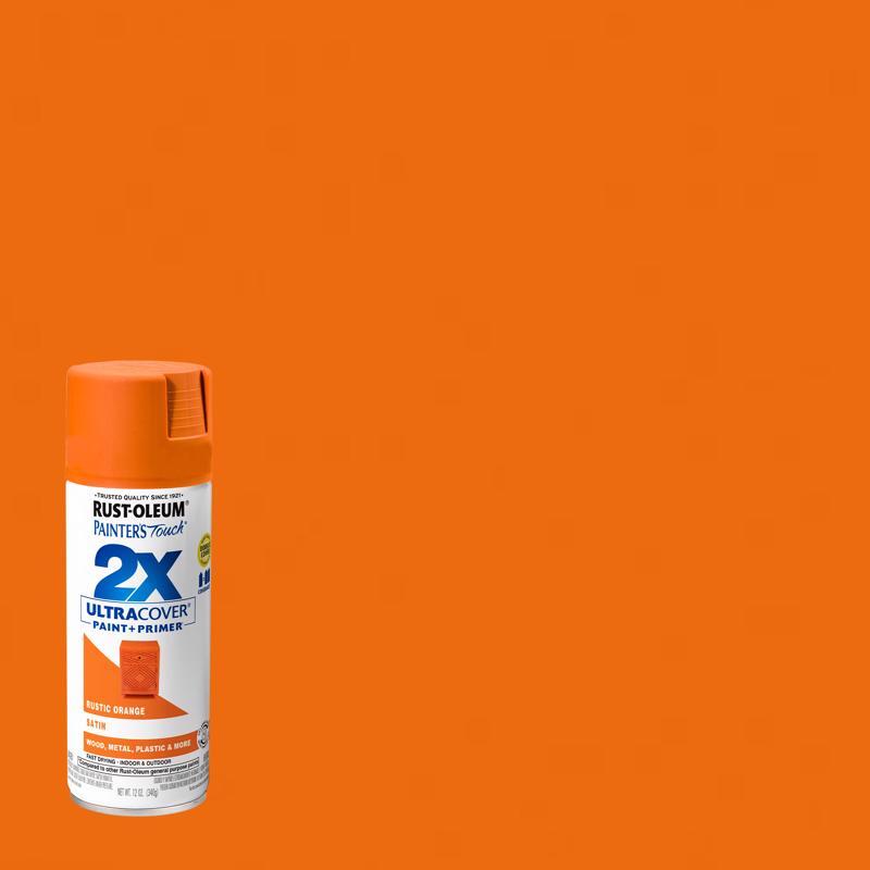Rust-Oleum 314753 Painters Touch Semi-Gloss Rustic Orange Spray Paint 12 oz.