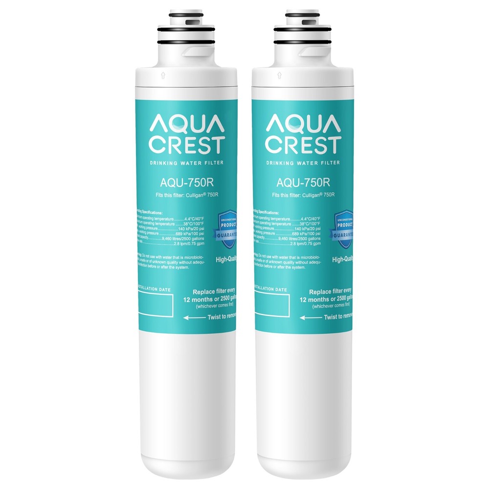 AQUA CREST Drinking Water Filter,replacement for Culligan 750R Level 1, 2 Packs