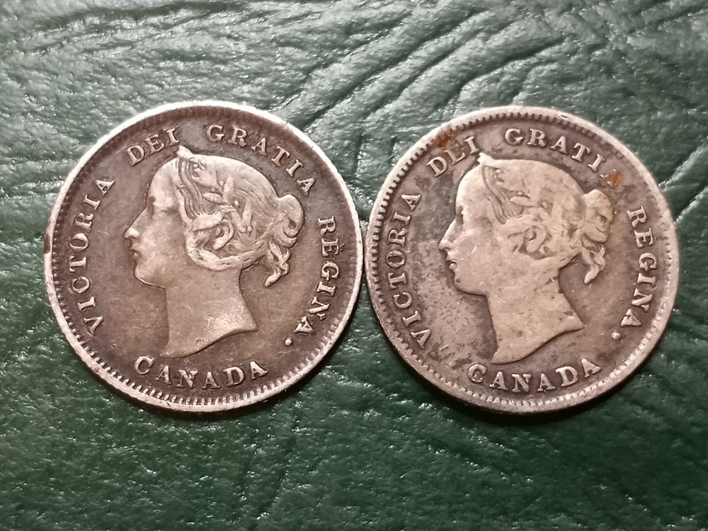 10 Higher Grade Assorted Canada 5 Cents - .925 Silver
