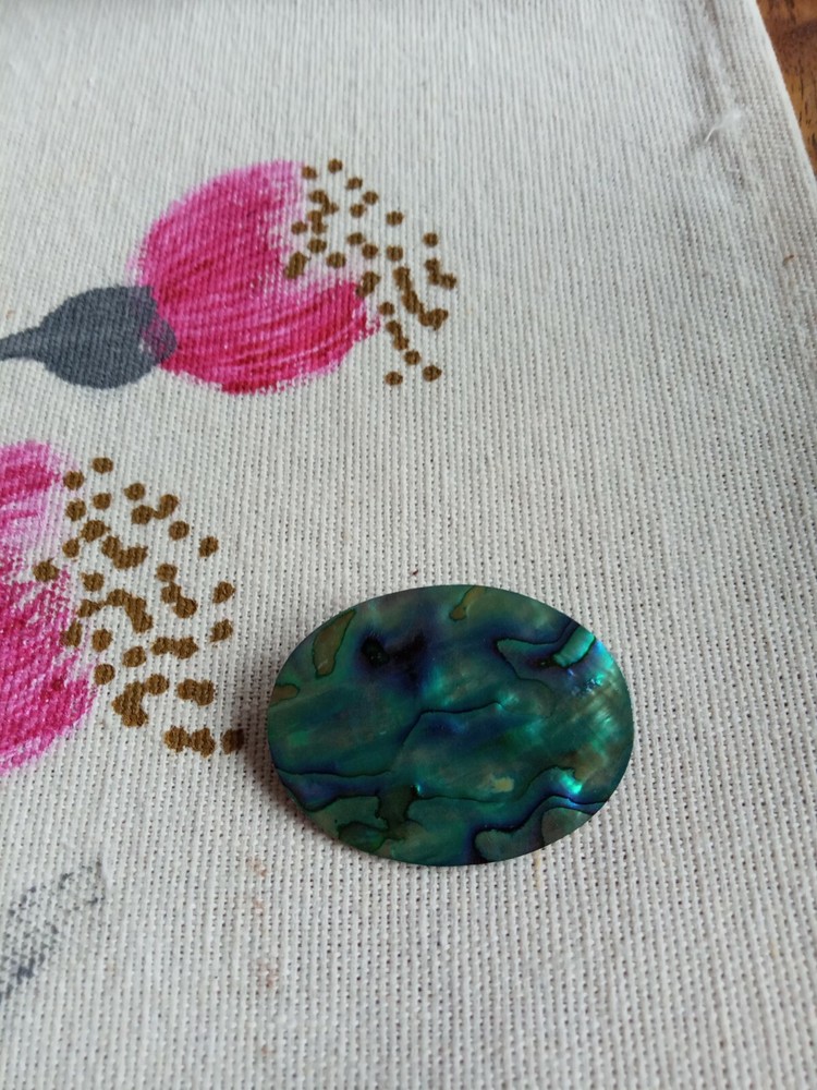 New Zealand Paua Shell Brooch