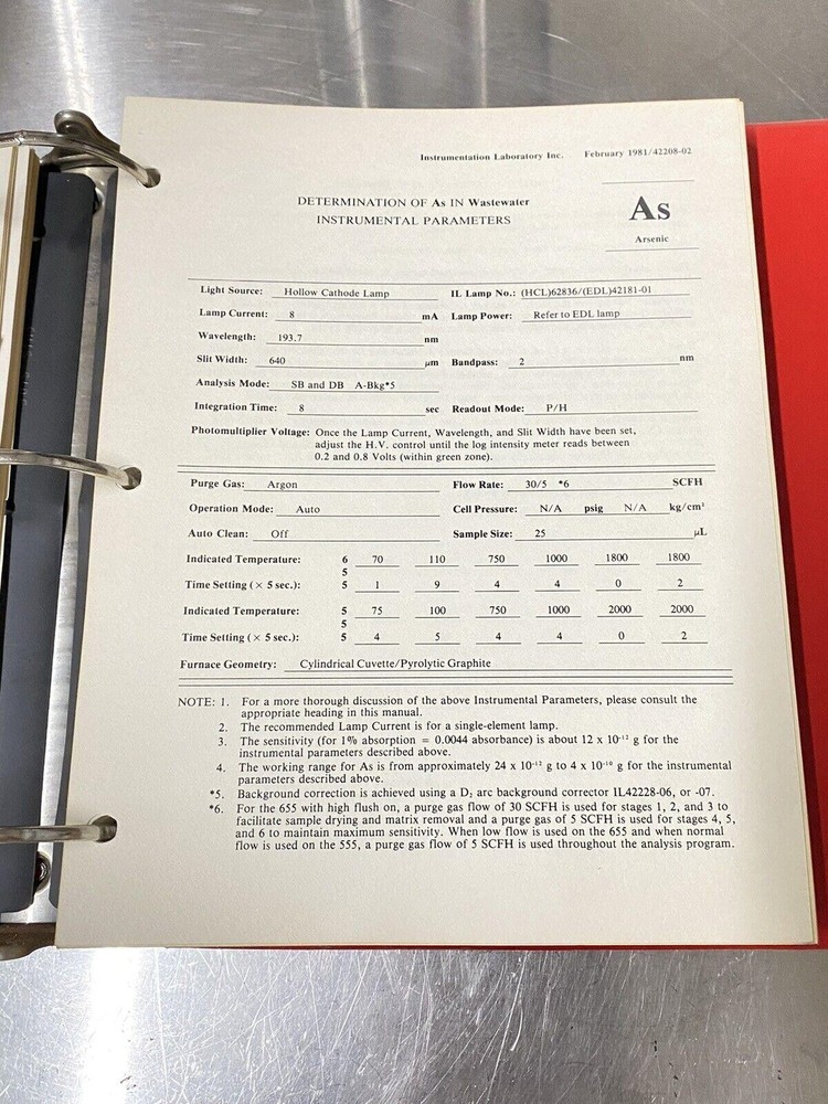 Instrumentation Laboratory Atomic Absorption methods Vol2 - Users Guide / Manual