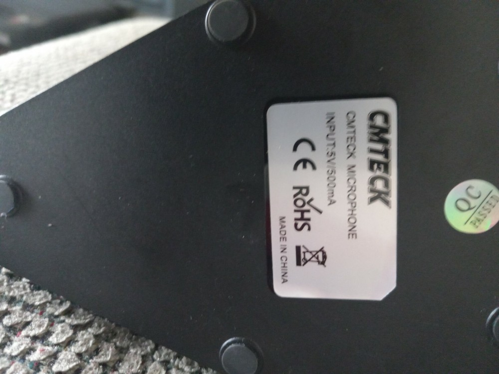 CMTECK G006 Series USB Desktop/Laptop Computer Condenser Microphone, Black