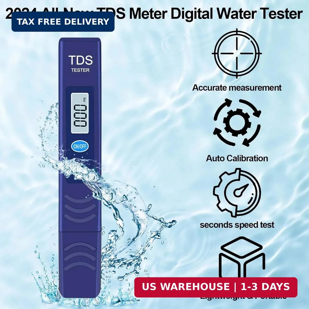 TDS Meter, Digital Water Quality Tester with Automatic Temperature Compensation