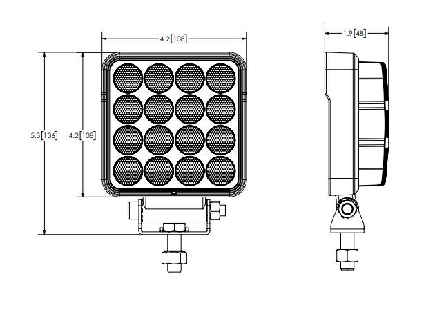 ECCO ELECT WORKLAMP LED 16 FLOOD BEA- EW2421