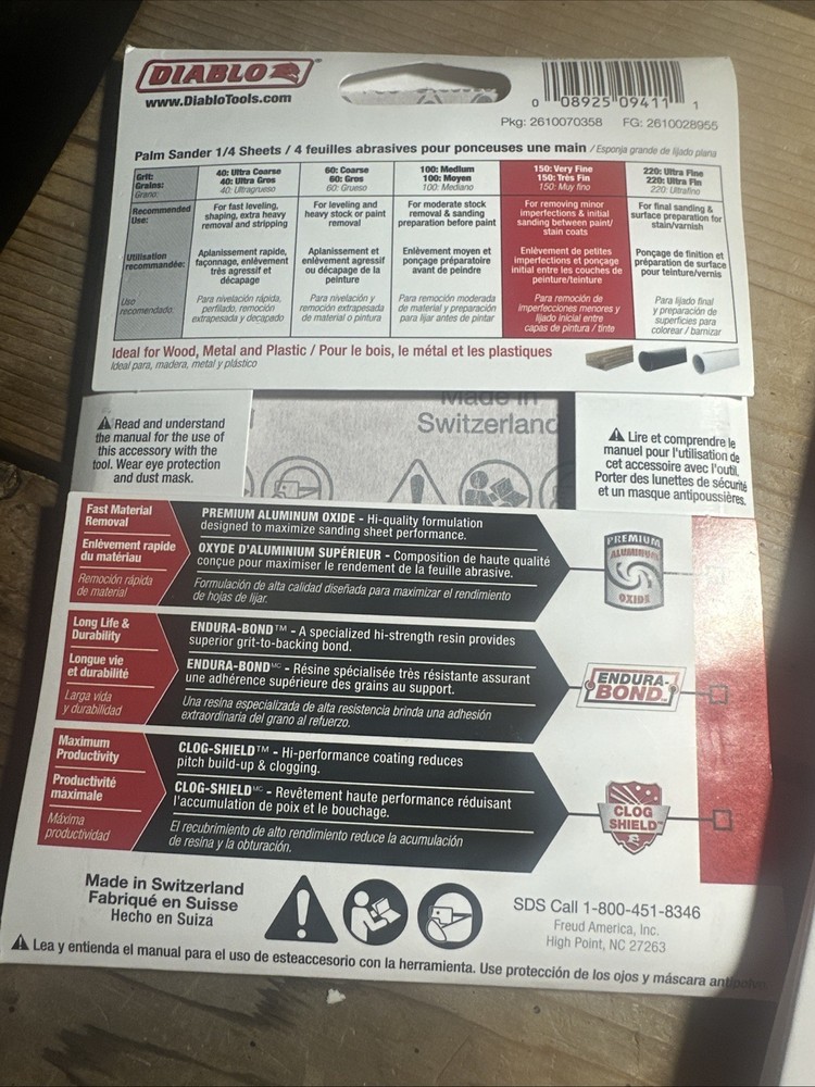 Diabl Palm Sander 1/4 Sheets (3 Pack)