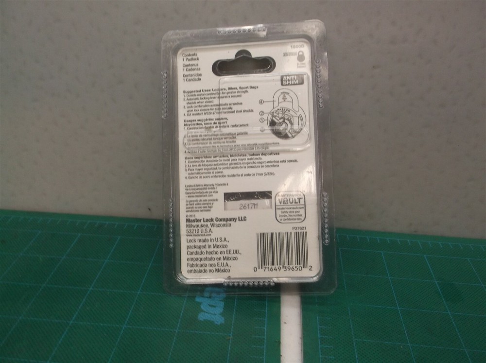 MASTER LOCK DIAL COMBINATION LOCK 1500D BRAND NEW IN SEALED PACKAGE