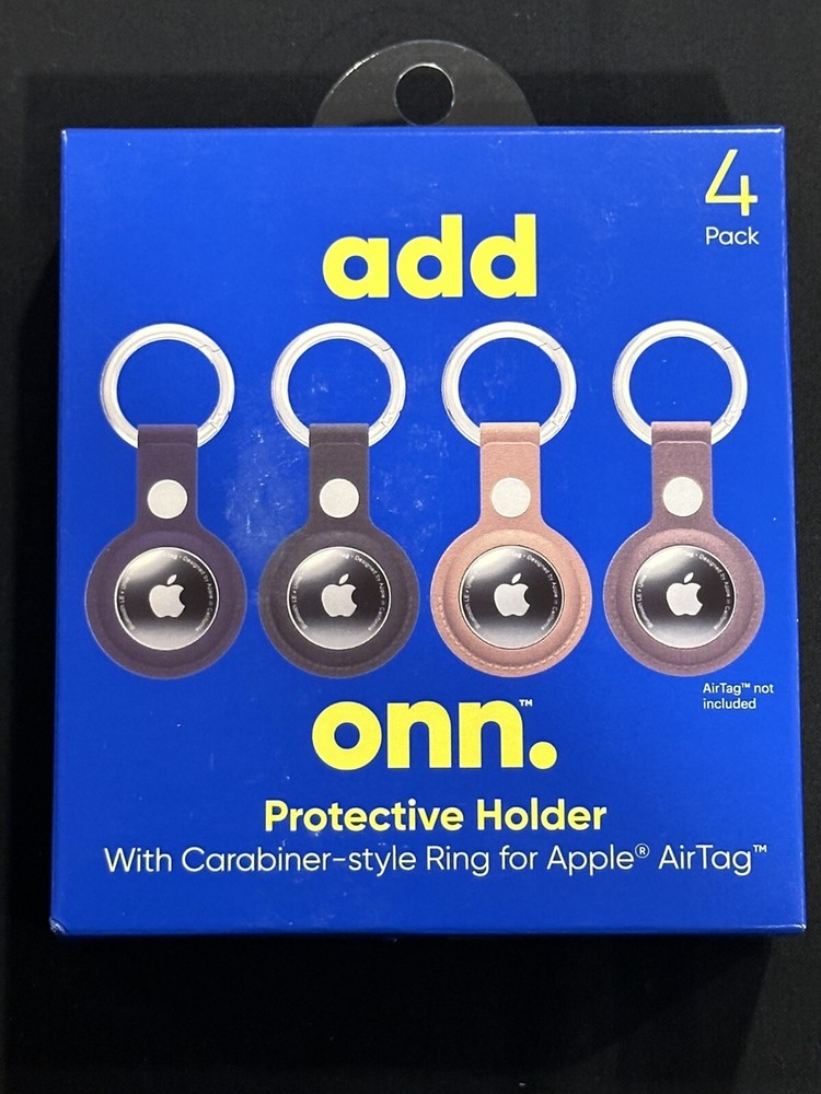 Add Onn Protective Apple Air Tag Holder 4 Pack New
