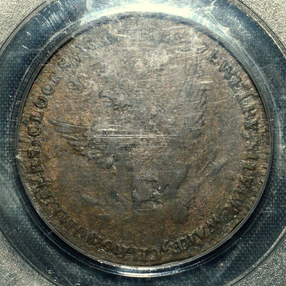 1789 MOTT 1C TOKEN ✪ PCGS AU-50 ✪ THIN ENGRAILED EDGE ALMOST UNC ENG ◢TRUSTED◣