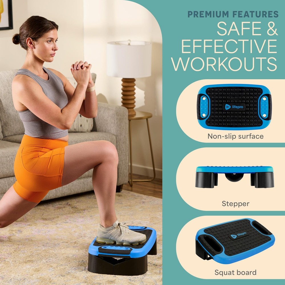 4-In-1 Aerobic Balance Board and Step Up Exercise Platform - Adjustable Multi...