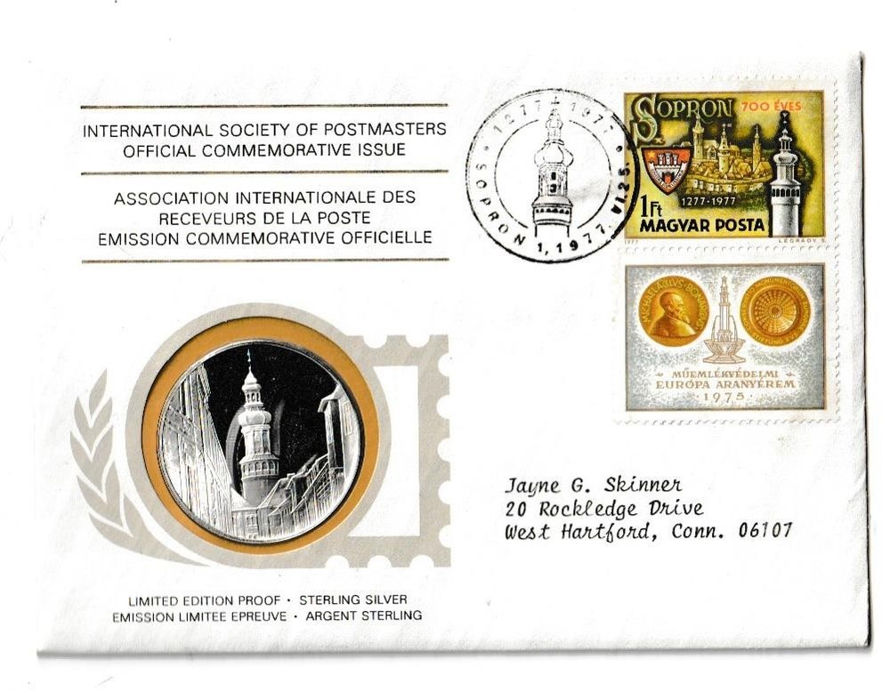 1976 Postmasters Sterling Silver Coin for Hungary