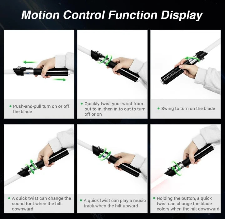 Darth Vader Lightsaber, App Controlled, XenoPixel Smooth Swing, Bluetooth, Metal