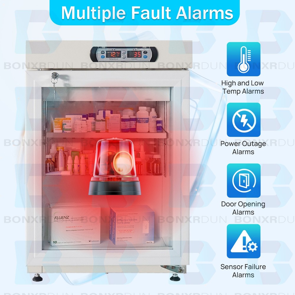 2-8°C Lab Refrigerator 50/55/105L Low Temperature Control Adjustable Shelves
