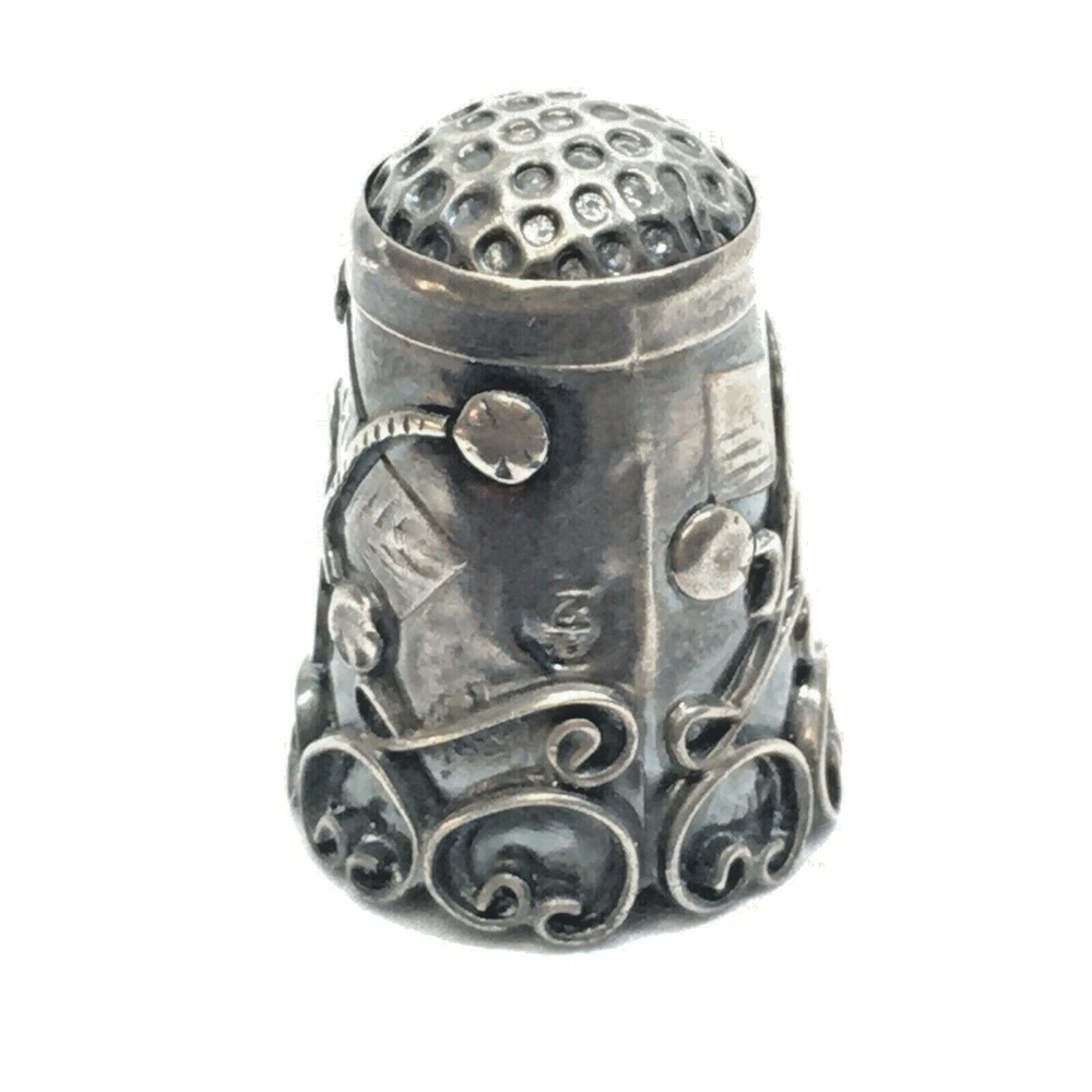 Antique Sterling Silver Thimble 1920s Mexico