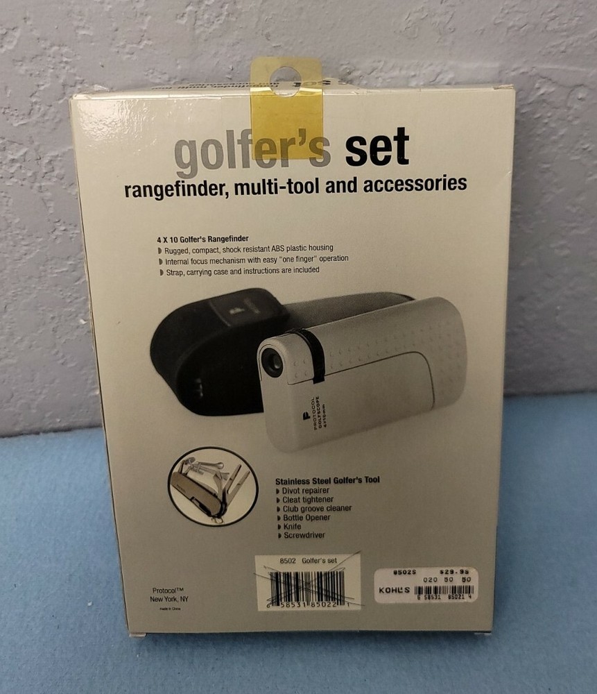 Protocol Golfer’s Set – Rangefinder, Multi-Tool & Accessories – Golf Gift Kit