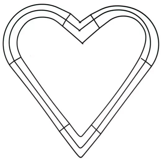 Heart Metal Wire Wreath Frame 12"