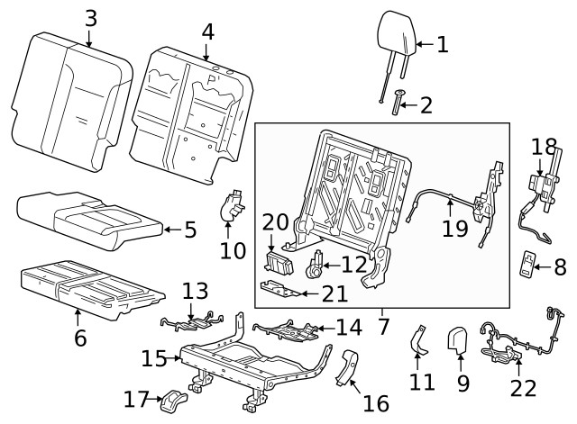 Genuine GM Headrest 84334516