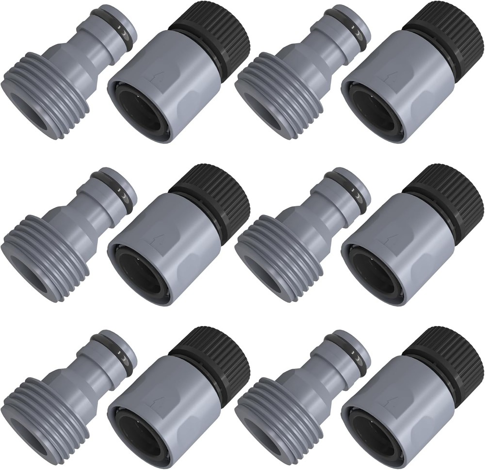 Hourleey Garden Hose Quick Connector 3/4 Inch Plastic Quick...