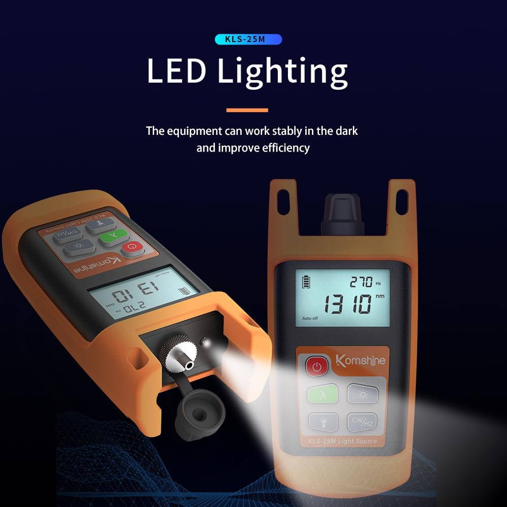 Compact Fiber Optic Light Source KLS-25M with Universal Interface & Case