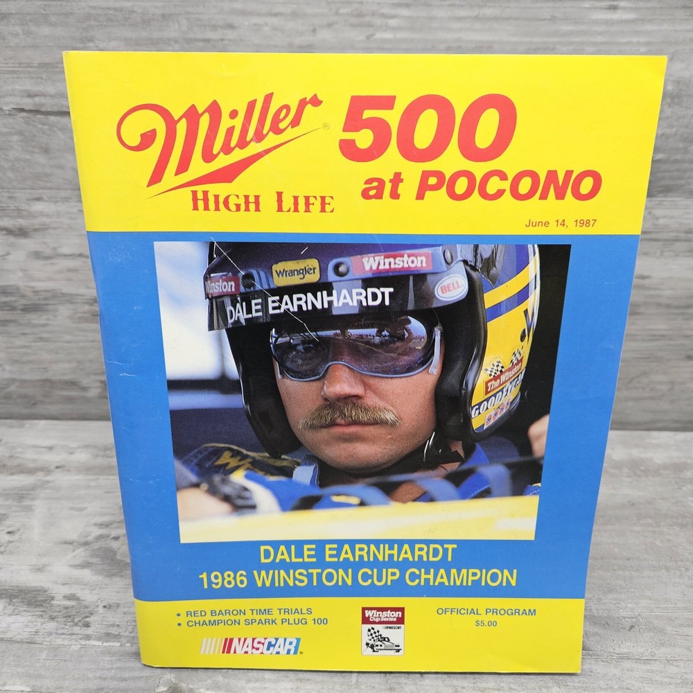 1987 Official Program Nascar 590 Pocono. Dale Earnhardt Cover