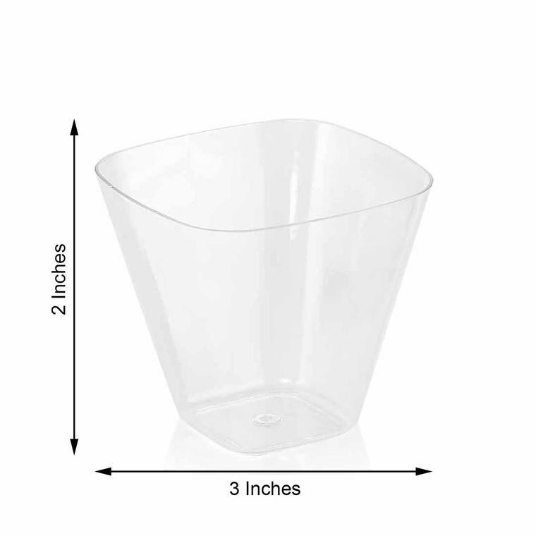 4 oz Disposable Clear Single Serve Drink Dessert Cups PLASTIC GLASSES TABLEWARE