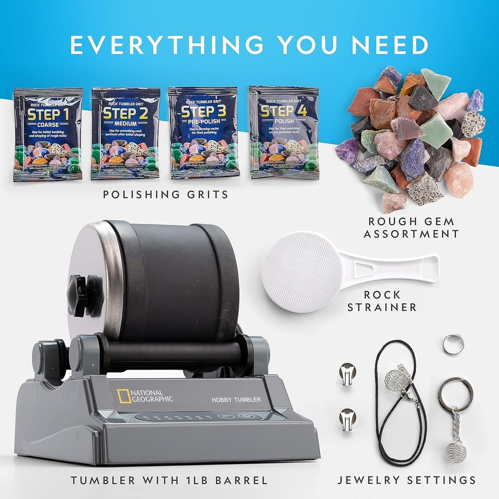 Polish Rough Rocks into Gemstones with Complete Tumbling Kit for Beginners