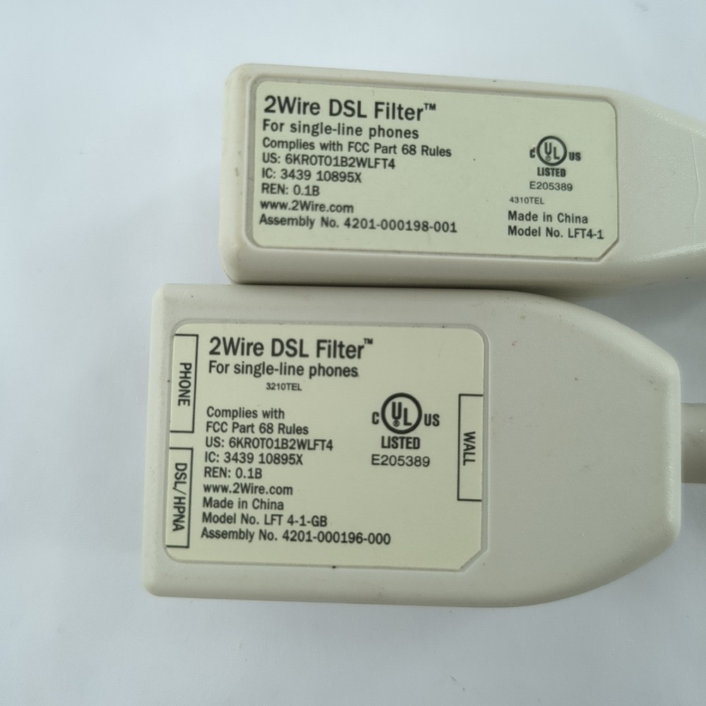 DSL Filter Bundle Pace & Network Coupler: (2) LFT 4-1 & (1) LFT 4-1-GB & RJ45