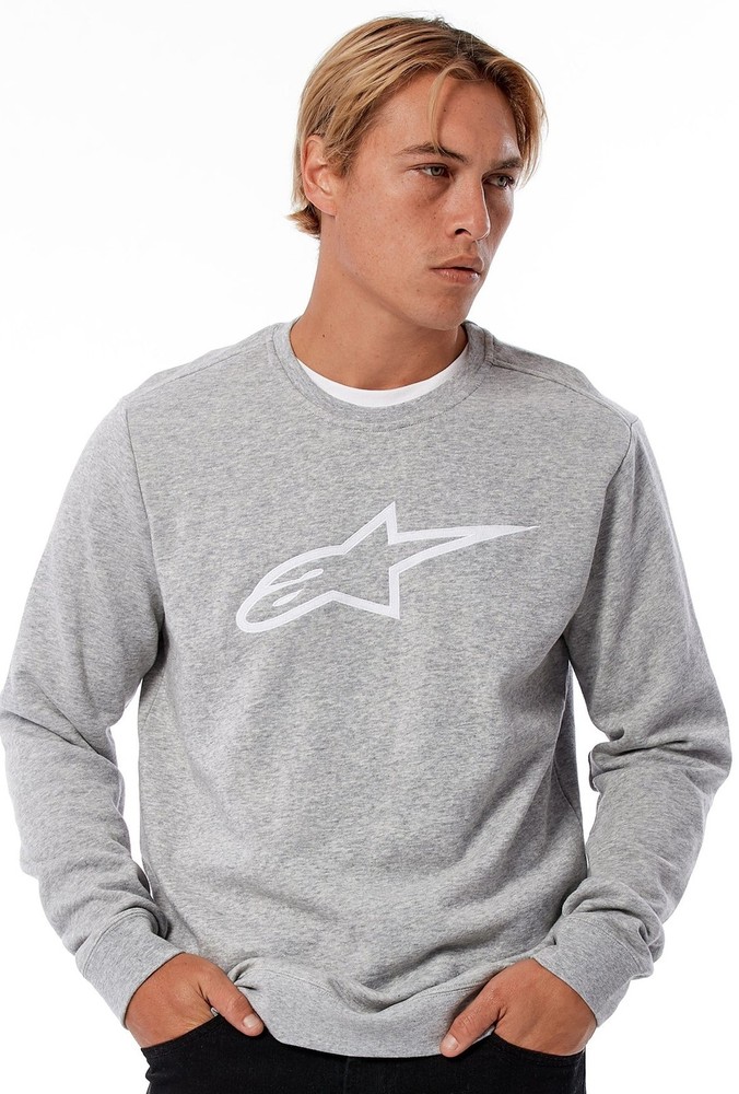 Alpinestars Ageless Mens Pullover Sweatshirt Gray/White