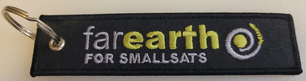 FAR EARTH SATELLITE Subscribe Before Launch PATCH KEYCHAIN Genuine Promo BAG TAG