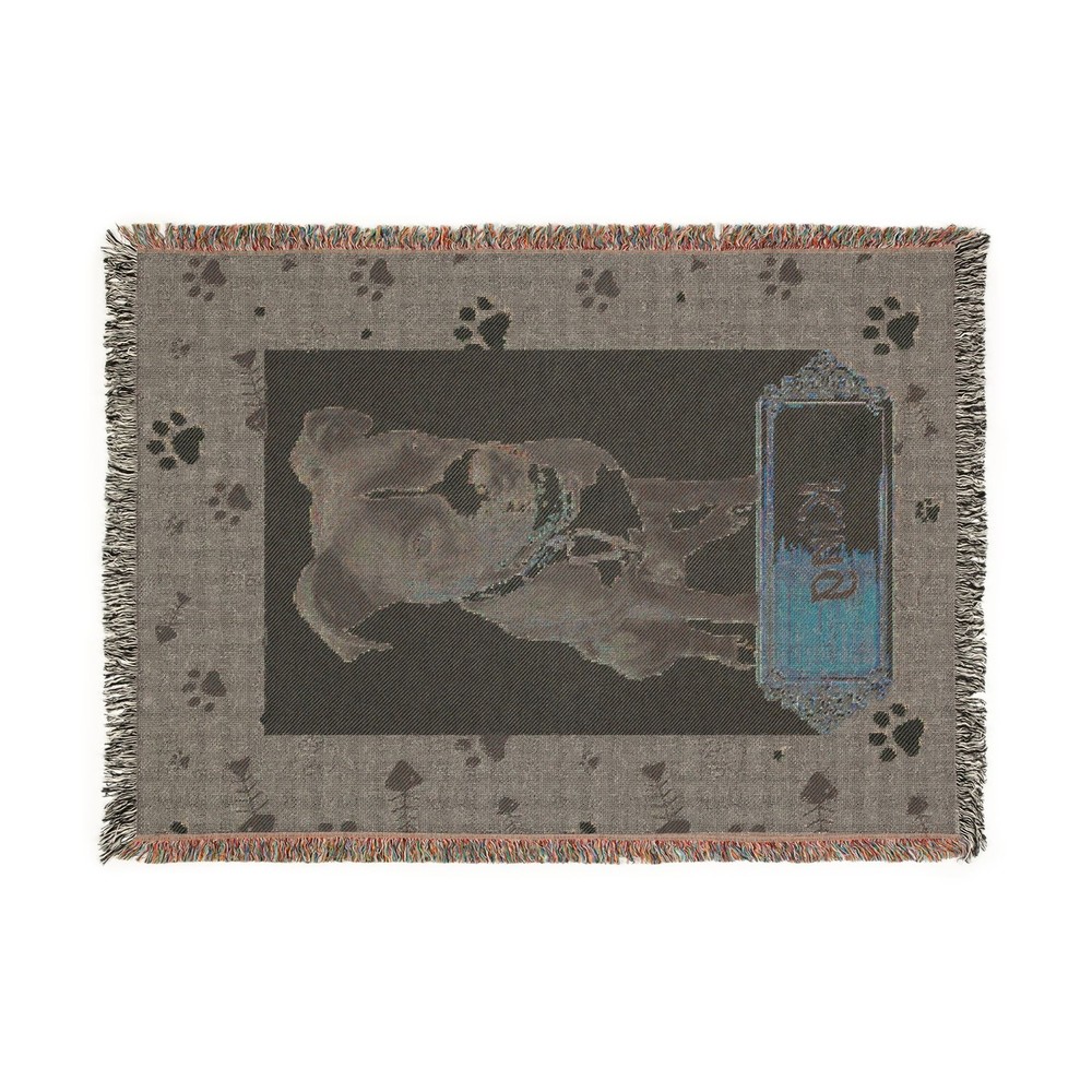 Pet Photo Personalized Woven Blanket