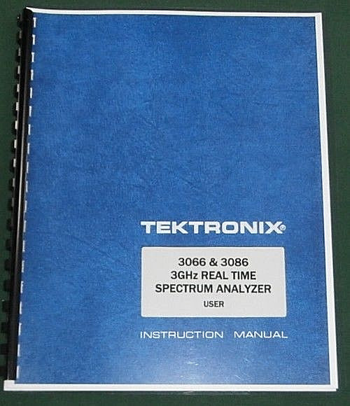 Tektronix 3066 / 3086 User Manual: Comb Bound & Protective Covers