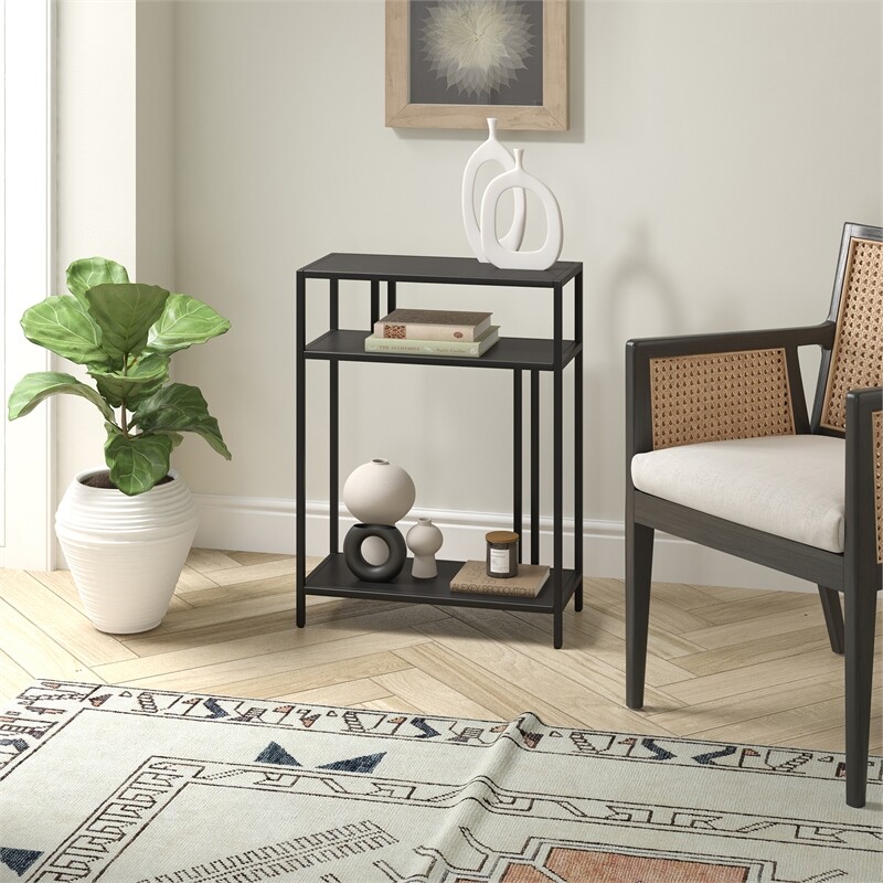 Henn&Hart 22" Blackened Bronze Metal Console Table