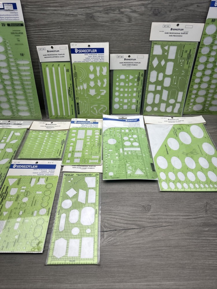 13 Staedtler Mars Professional Template Architecture Drafting Stencils
