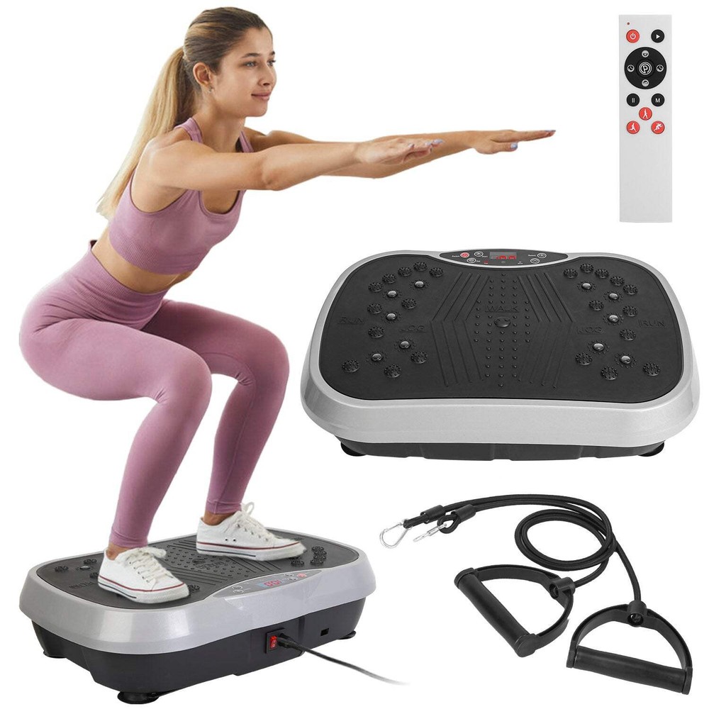 Vibration Exercise Machine With Resistant Bands Remote Control Whole Body Vibrat