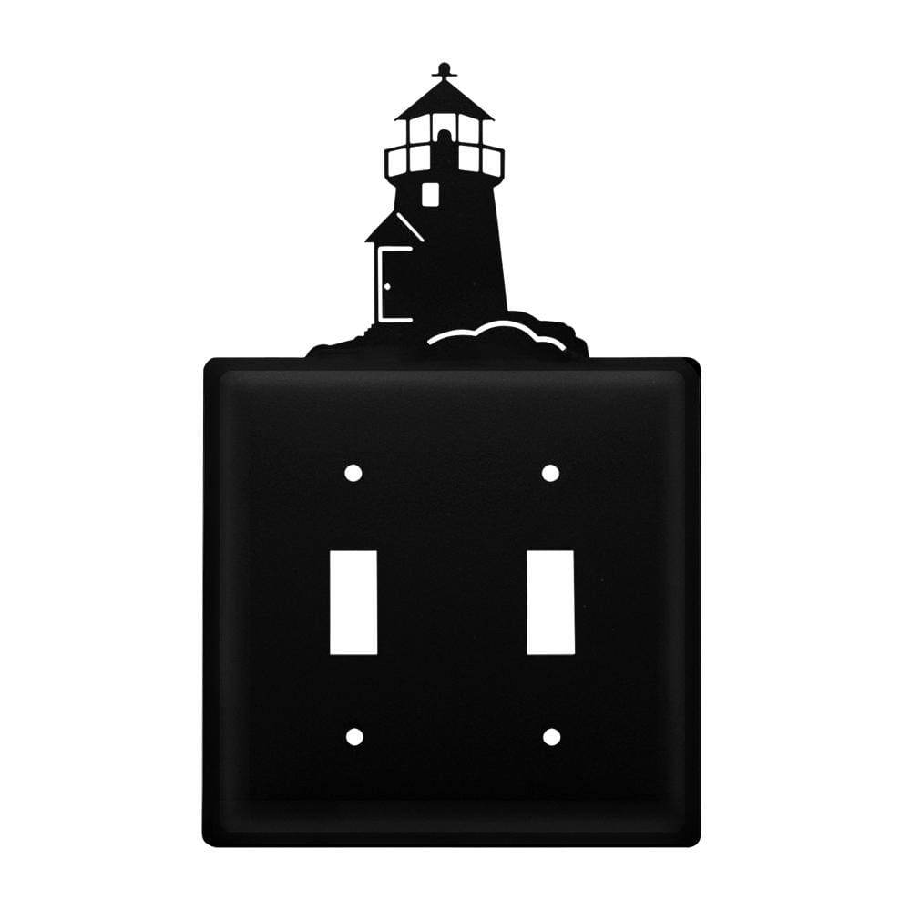 Wrought Iron Double Lighthouse - Double Switch Cover 8" (Made in USA)