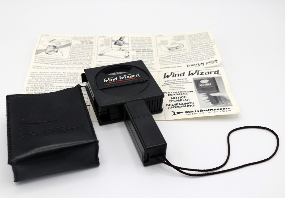 Davis Wind Wizard Wind Speed Indicator W/Case & Instructions Tested Good