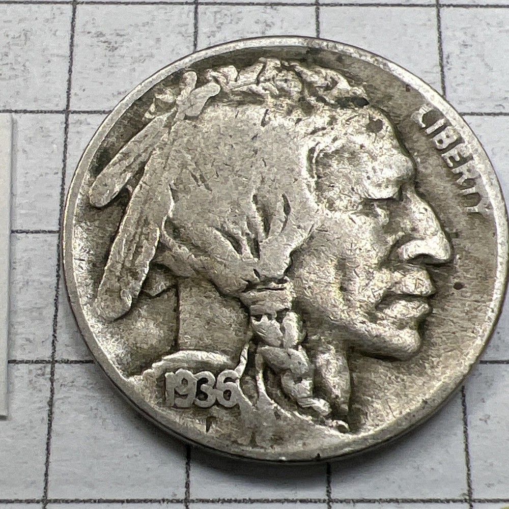 1936  D Buffalo Nickel - Free Shipping