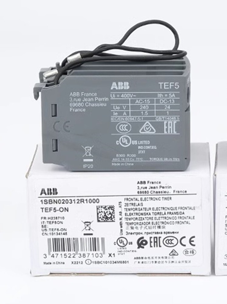 ABB Electrifying Delay Head TEF5-ON Contactor Timer Module Time Delay Relay