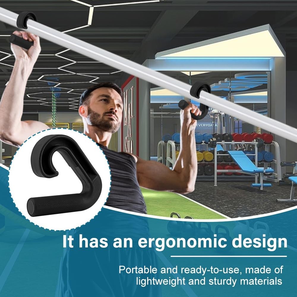 XuYelora Neutral Grip Handle Attachment for Pull-up Bars, 1 Pair Black