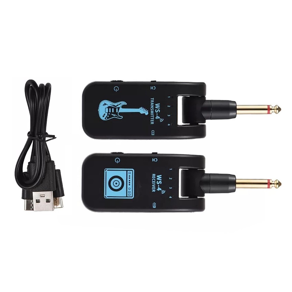 2.4G Wireless Guitar Rechargeable Transmitter And Receiver 2 Hours Fully Change
