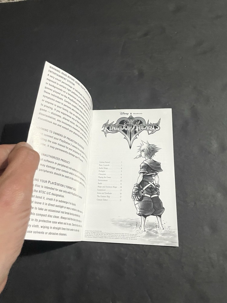 kingdom hearts ps2 manual only