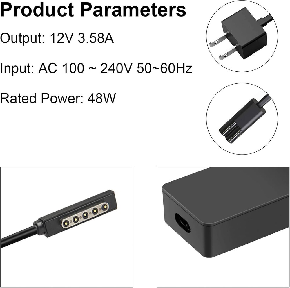 AC Adapter Charger For Microsoft Surface RT Windows 64GB Model 1516 Tablet PC