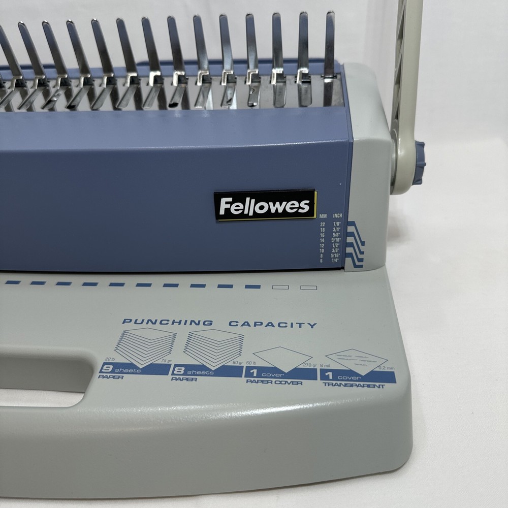 Fellowes PB 55 Plastic Comb Binding Machine CRC52101 With Instruction Manual ￼