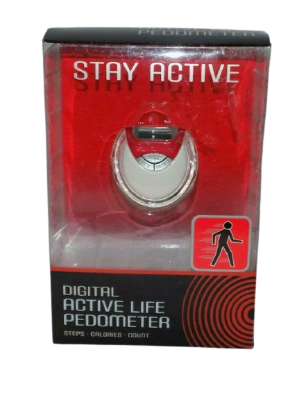 Pedometer Digital Active Life Stay Active Steps, Calorie Count, Distance