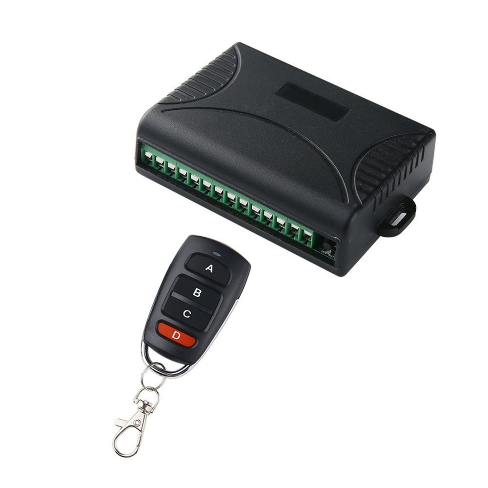 Receiver+Transmitter 4 Channel Remote Control Relay Switch Light Controller