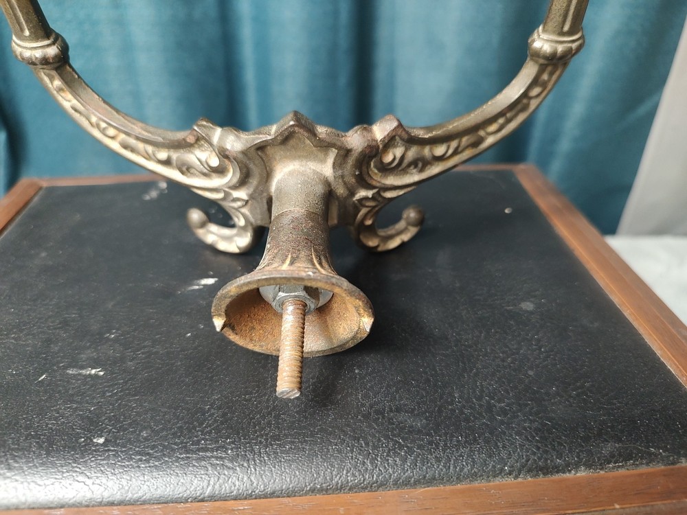 Vintage Metal Ornate Double Hat Coat Hook