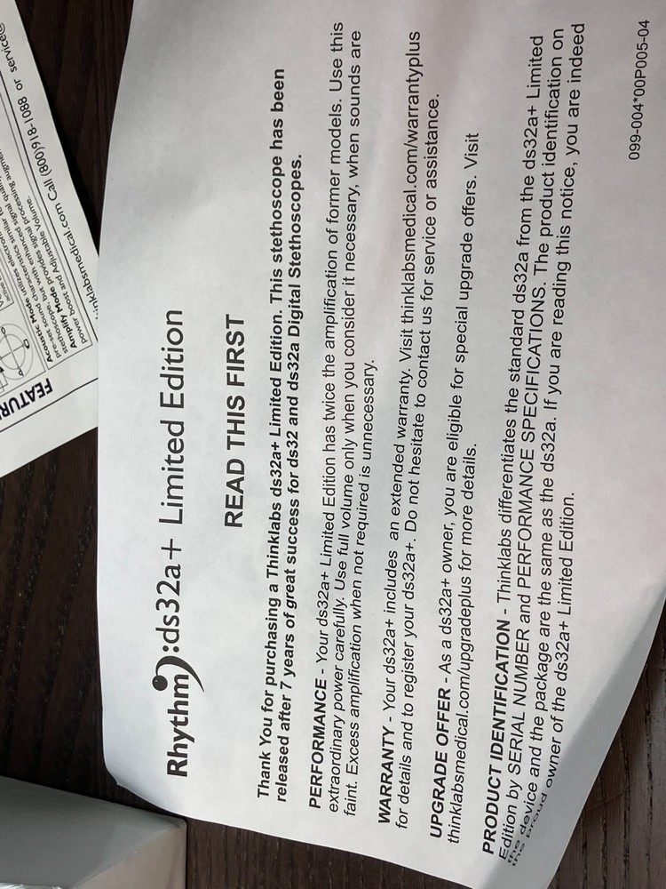 Thinklabs Rhythm digital stethoscope ds32a+ Limited Edition