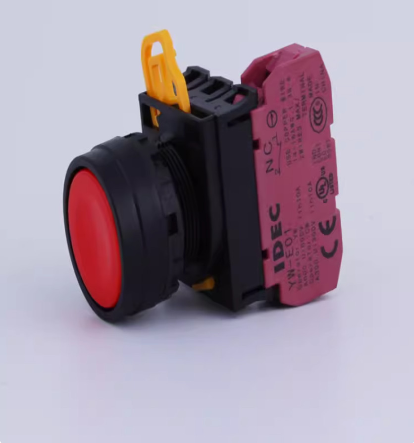 1PC New IDEC Push button switch YW1B-M1E12B 1NO2NC black #LL