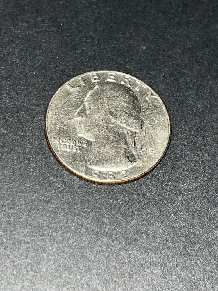 1982 US Quarter With Error misprint “in” Filled In