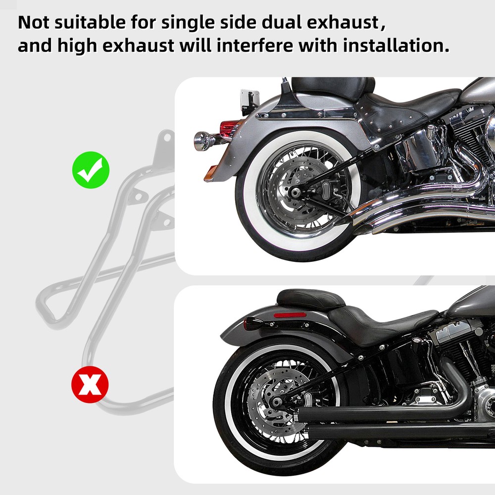 Saddlebag Conversion Brackets w/ Hardware Fit for Harley Softail Fatboy 84-17 85